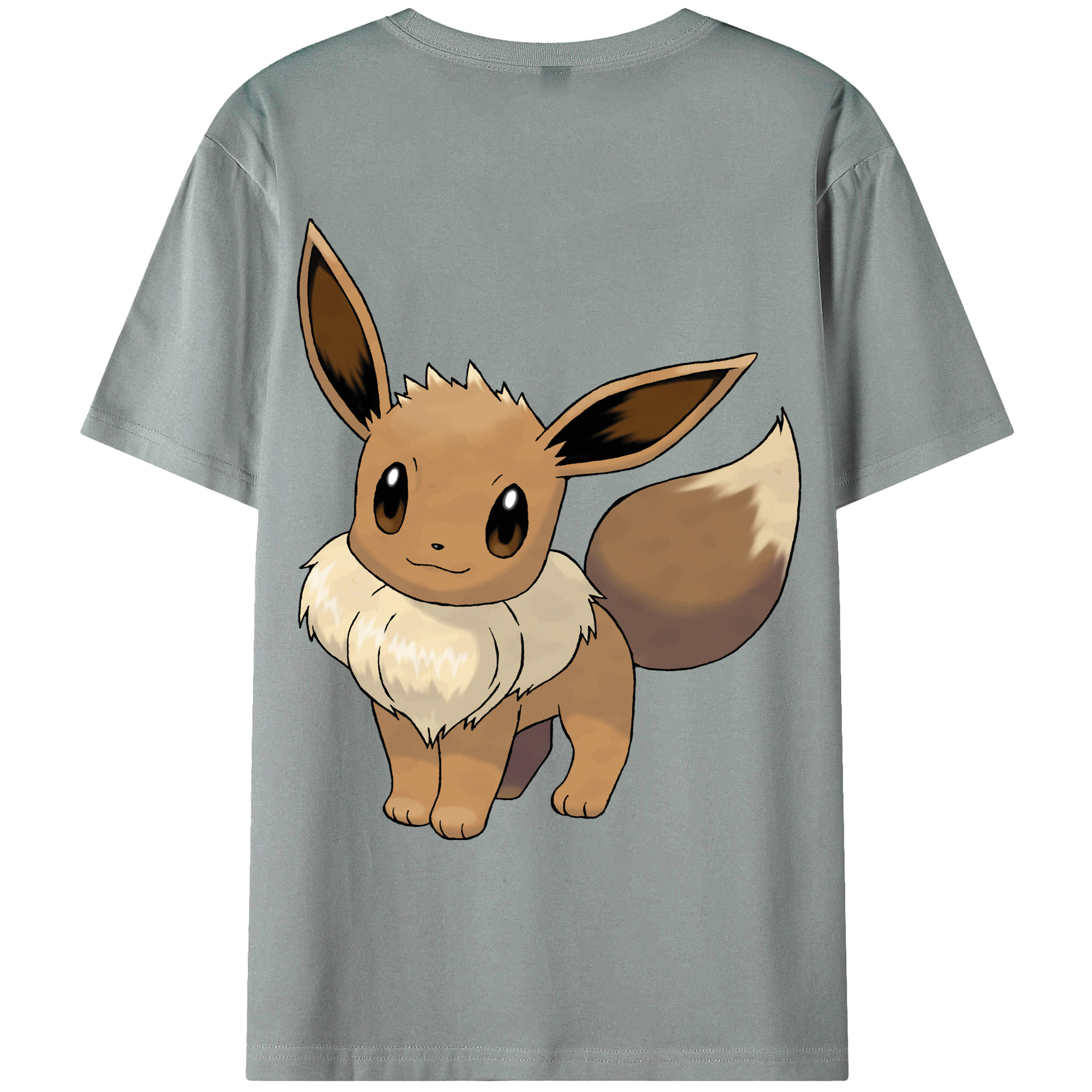 （画像用） ポケットモンスター Pokémon 綿100％ メンズ半袖Tシャツ（バックプリント） 通気性